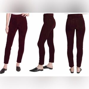 Gloria Vanderbilt Pull On Skinny Knit Corduroy Cabernet Crush Women’s Medium NWT